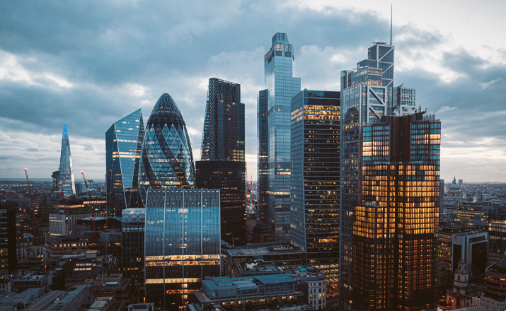 Skyscrapers in a city